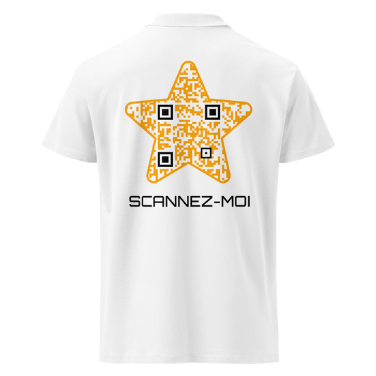 Polo QR Code élégant L’Étoile – dos avec QR code intégré