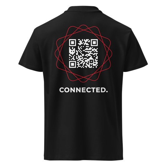 Polo QR Code original Le Connected – dos avec QR code intégré