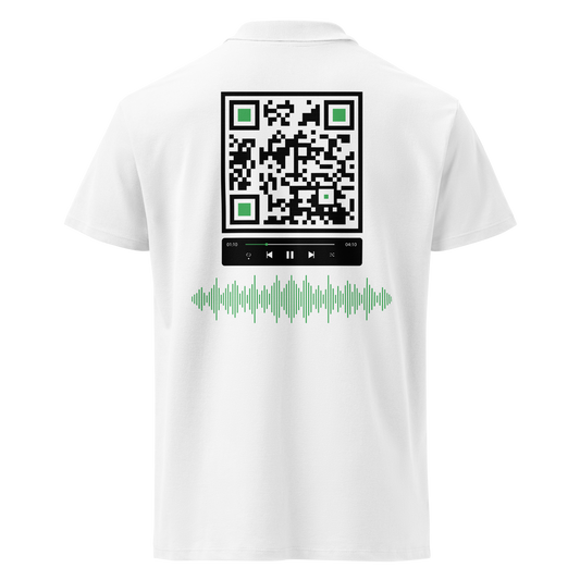 Polo QR Code audio Le Lecteur – dos avec QR code intégré