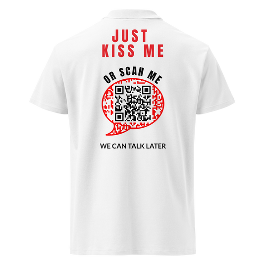 Polo QR Code original Le Plan B – dos avec QR code intégré