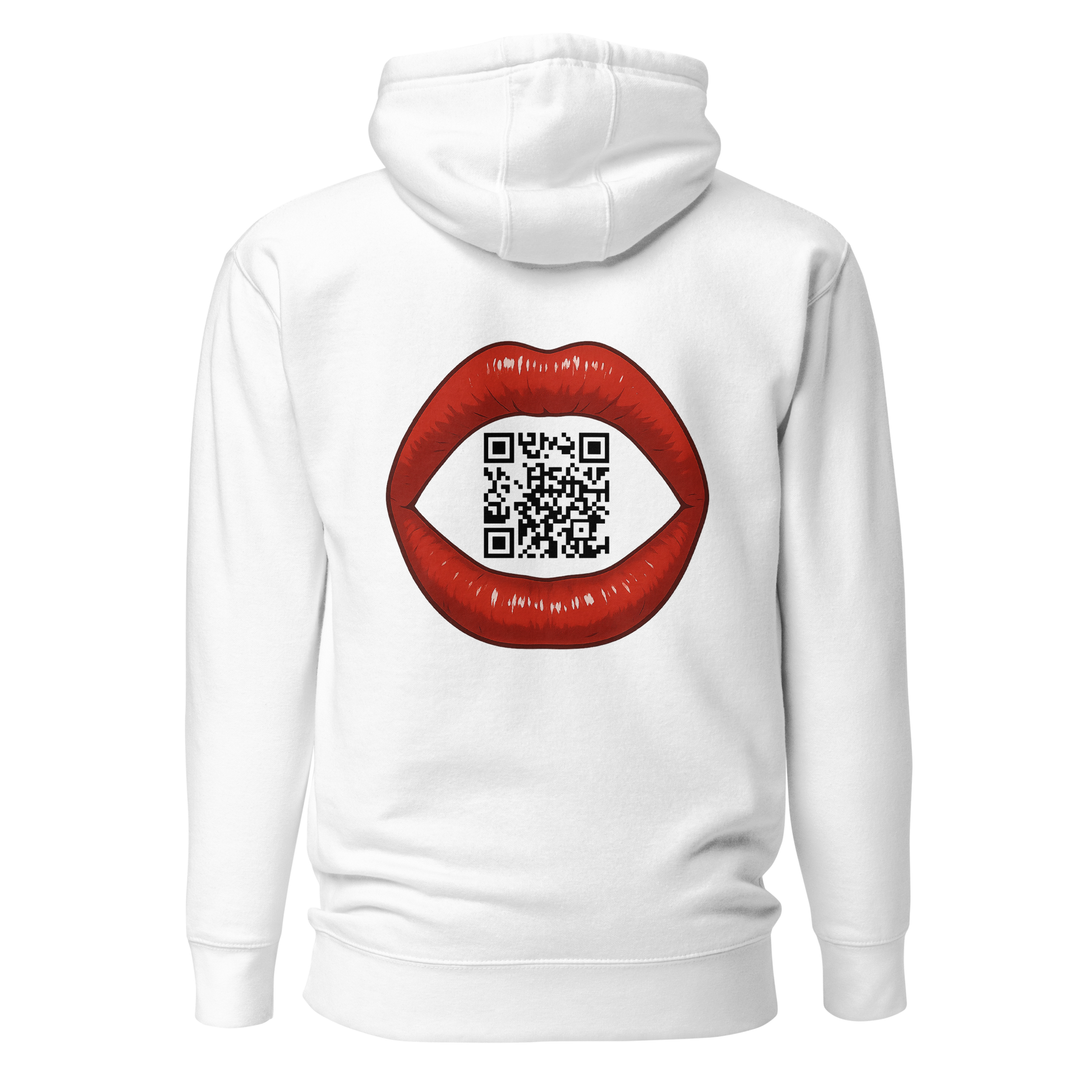 Sweat QR Code original La Bouche blanc – dos sans phrase