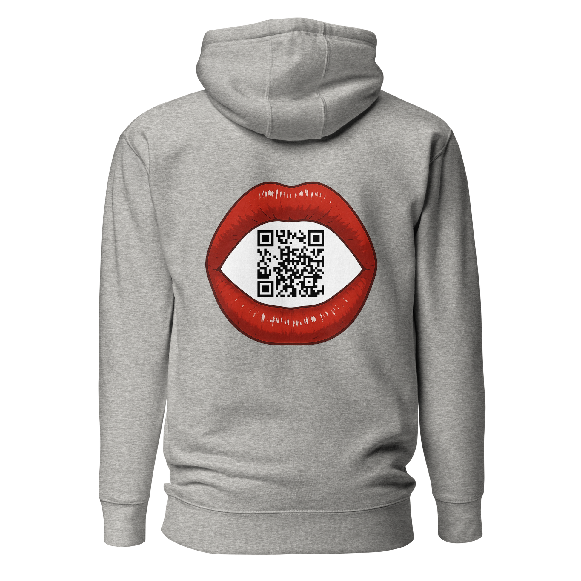 Sweat QR Code original La Bouche gris – dos sans phrase