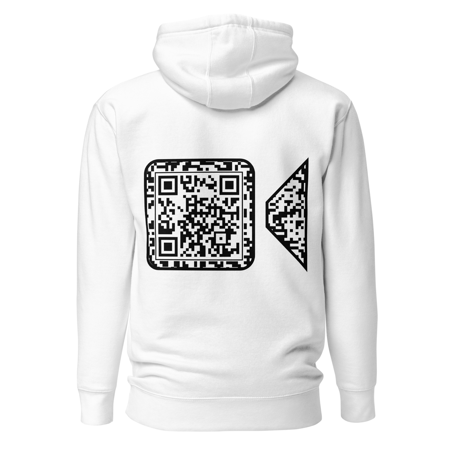 Sweat QR Code original La Caméra blanc – dos sans phrase