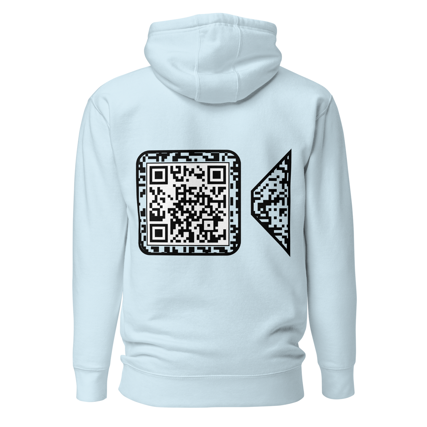 Sweat QR Code original La Caméra bleu – dos sans phrase
