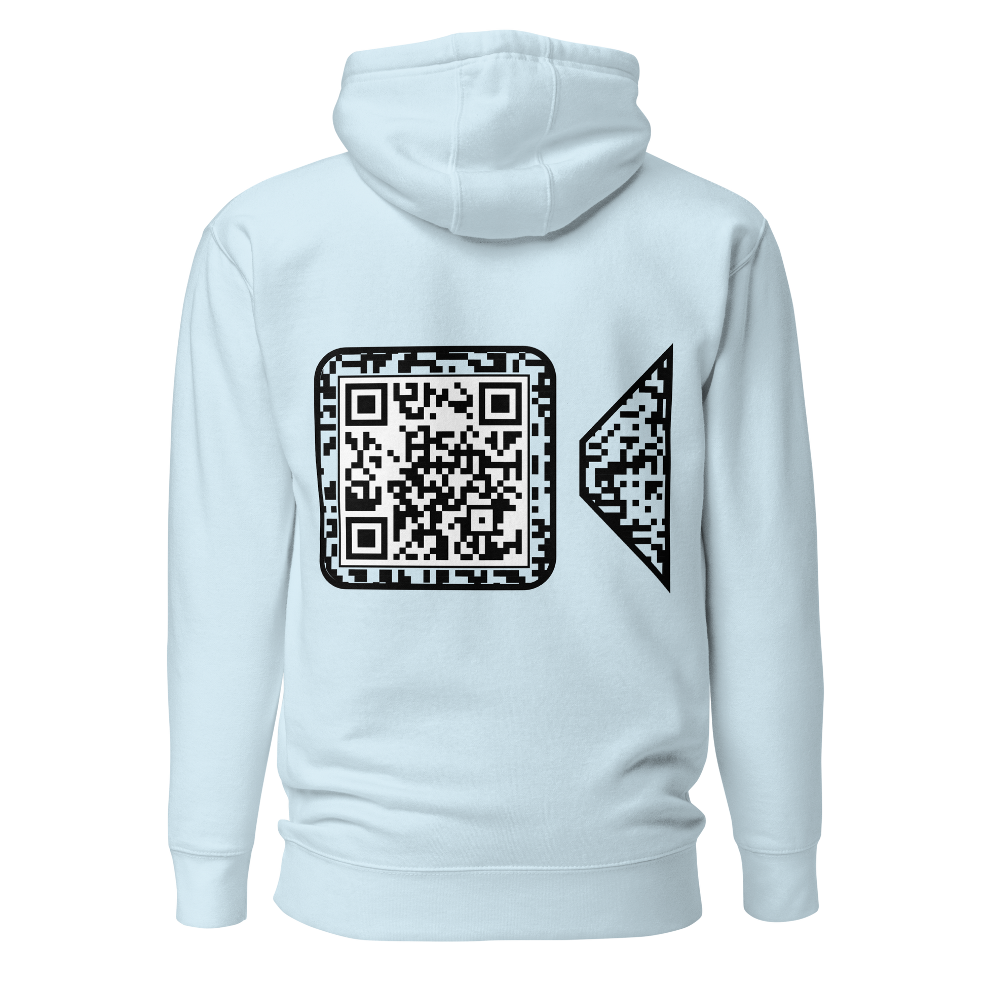 Sweat QR Code original La Caméra bleu – dos sans phrase