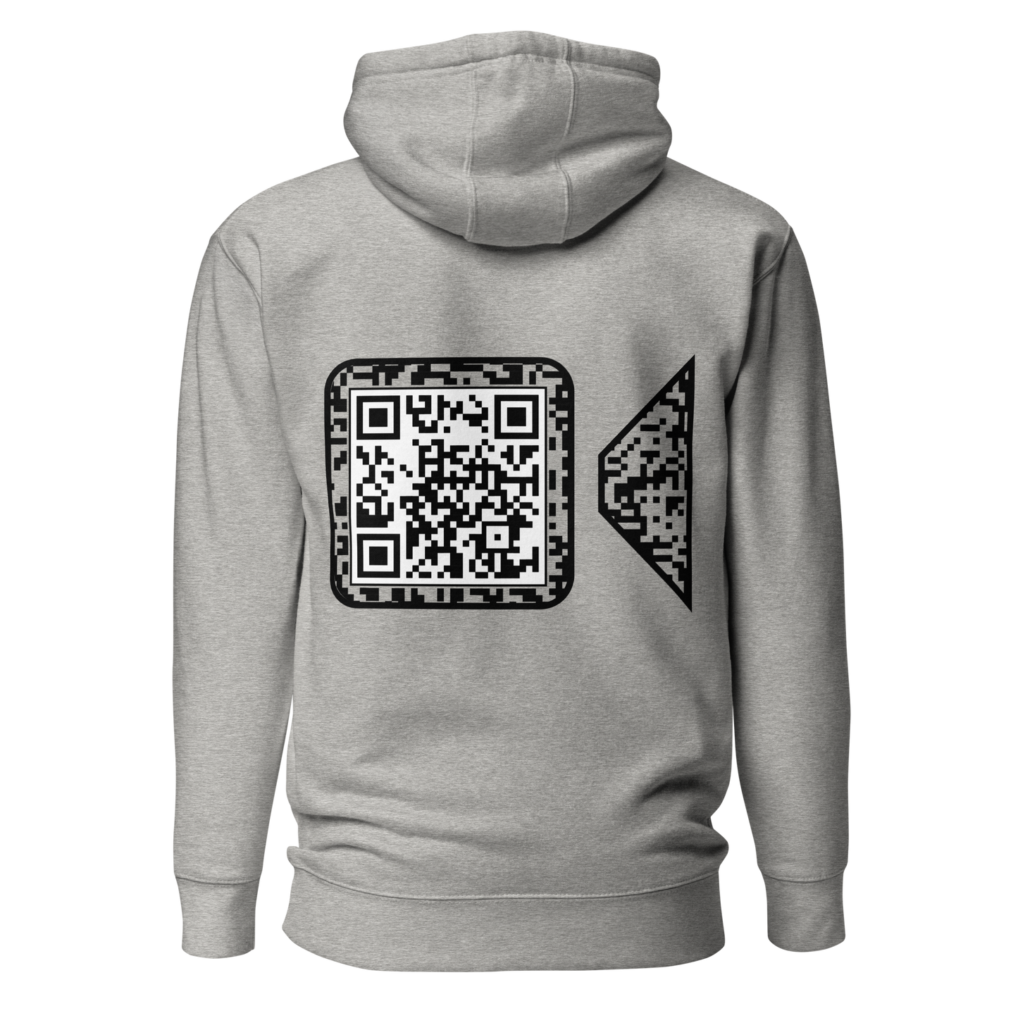 Sweat QR Code original La Caméra gris – dos sans phrase