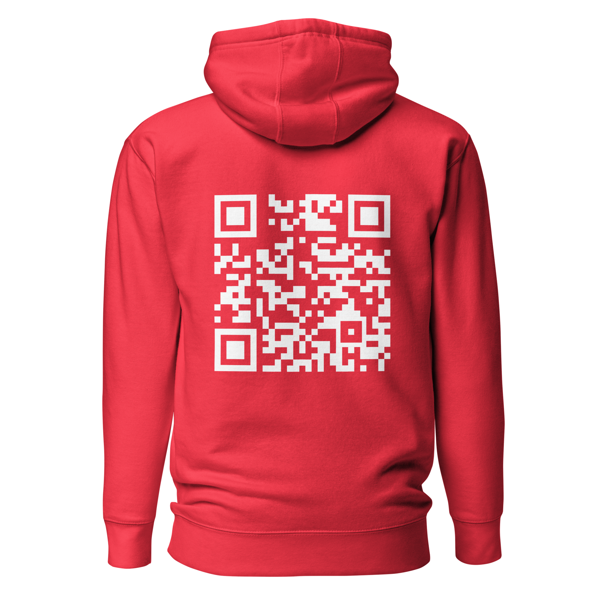 Sweat QR Code original Le Classic rouge – dos avec QR code centré