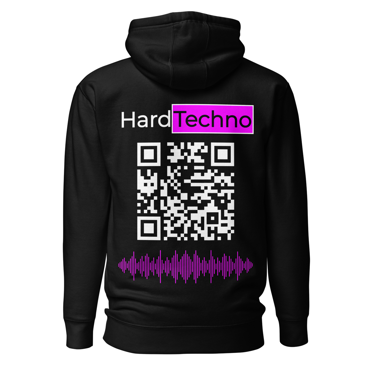 Sweat QR Code original Le Hard Techno rose – dos avec QR code stylisé