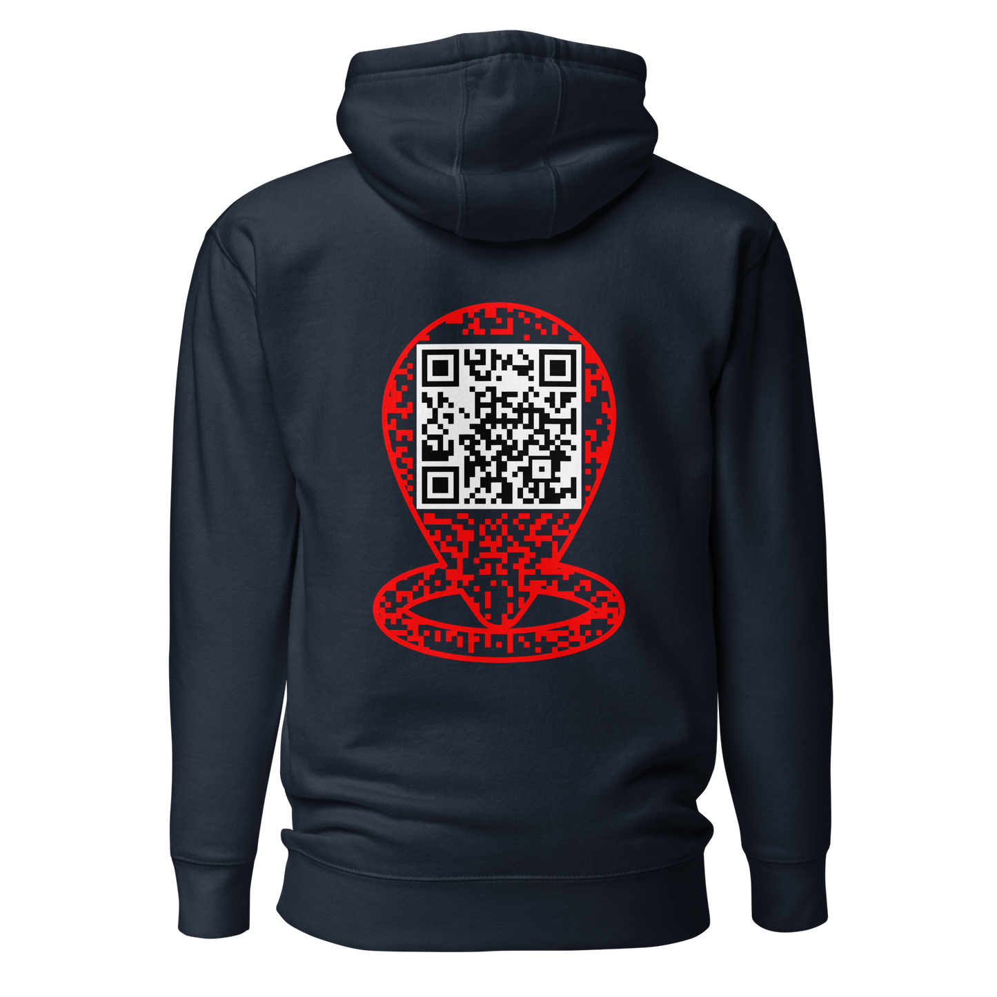 Sweat QR Code original Le Pointeur navy blazer – dos sans phrase