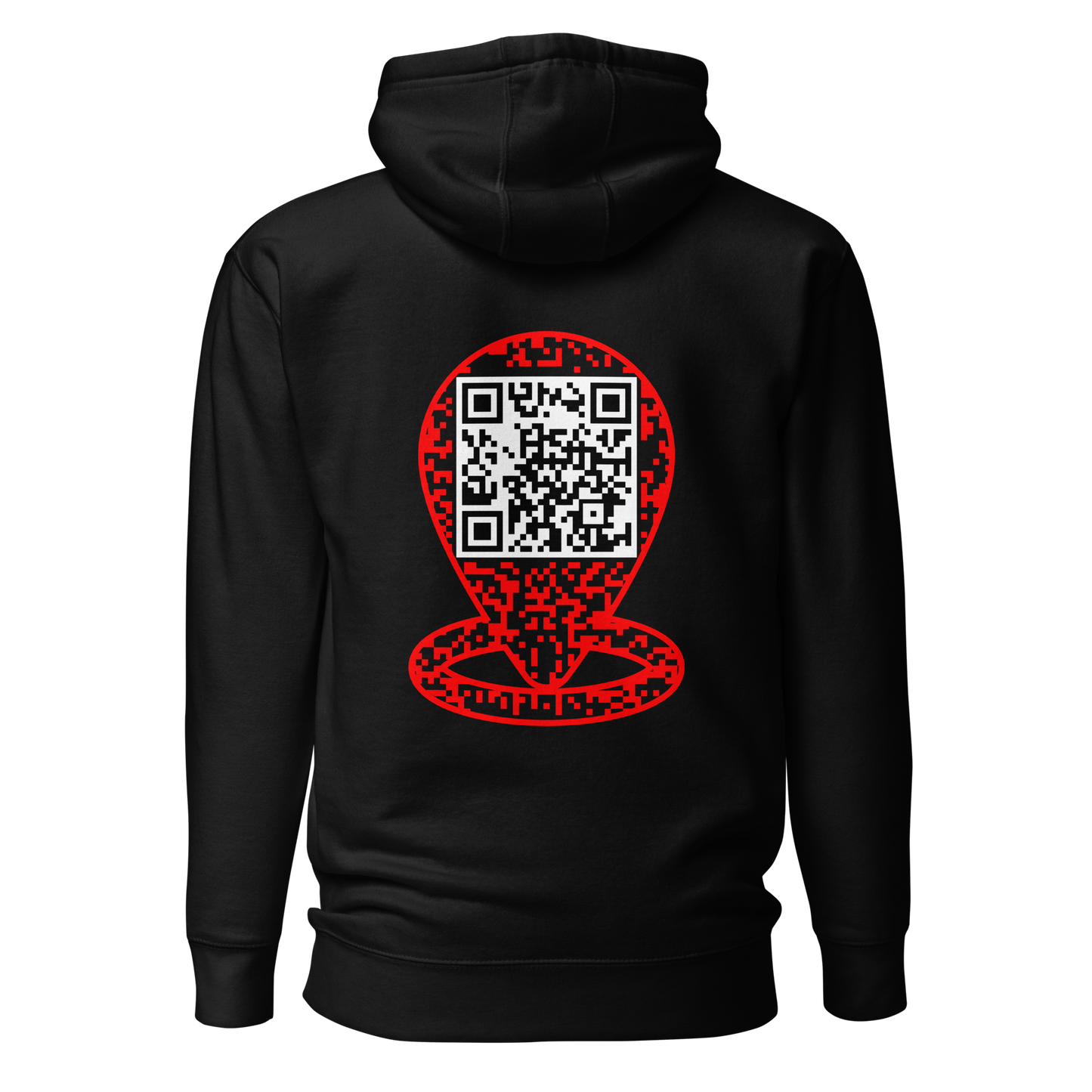 Sweat QR Code original Le Pointeur noir – dos sans phrase