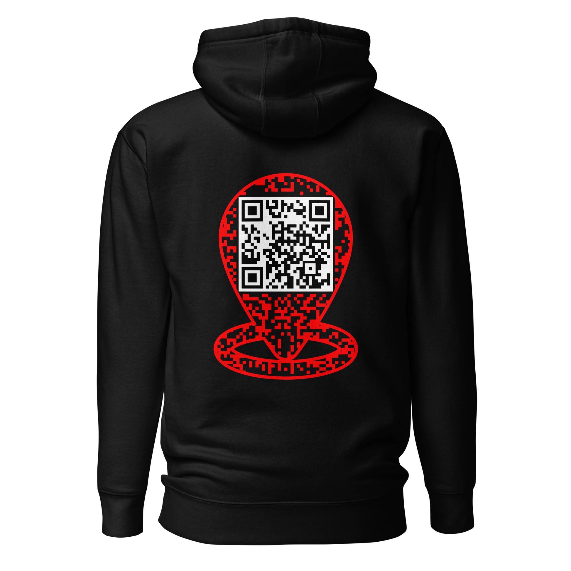 Sweat QR Code original Le Pointeur noir – dos sans phrase
