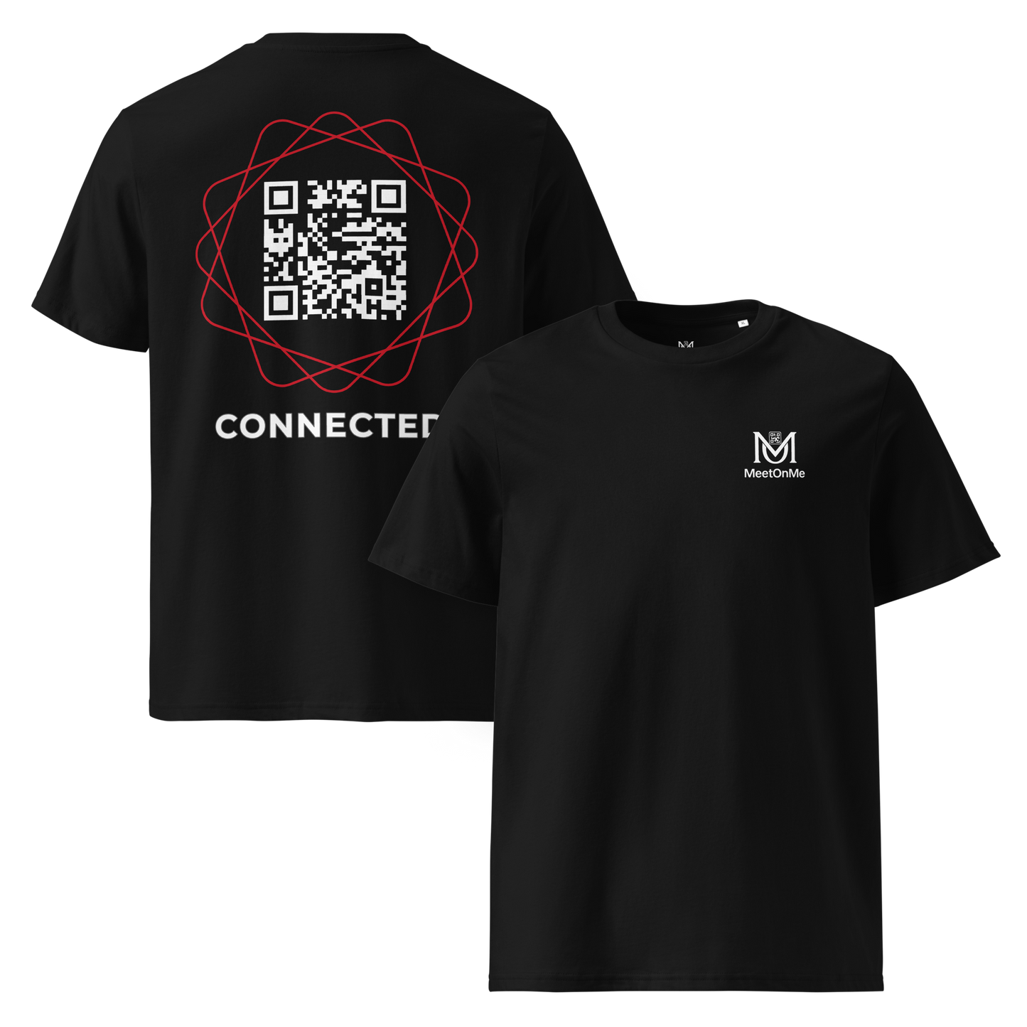 T-shirt QR Code personnalisé Le Connected – face avant arriere