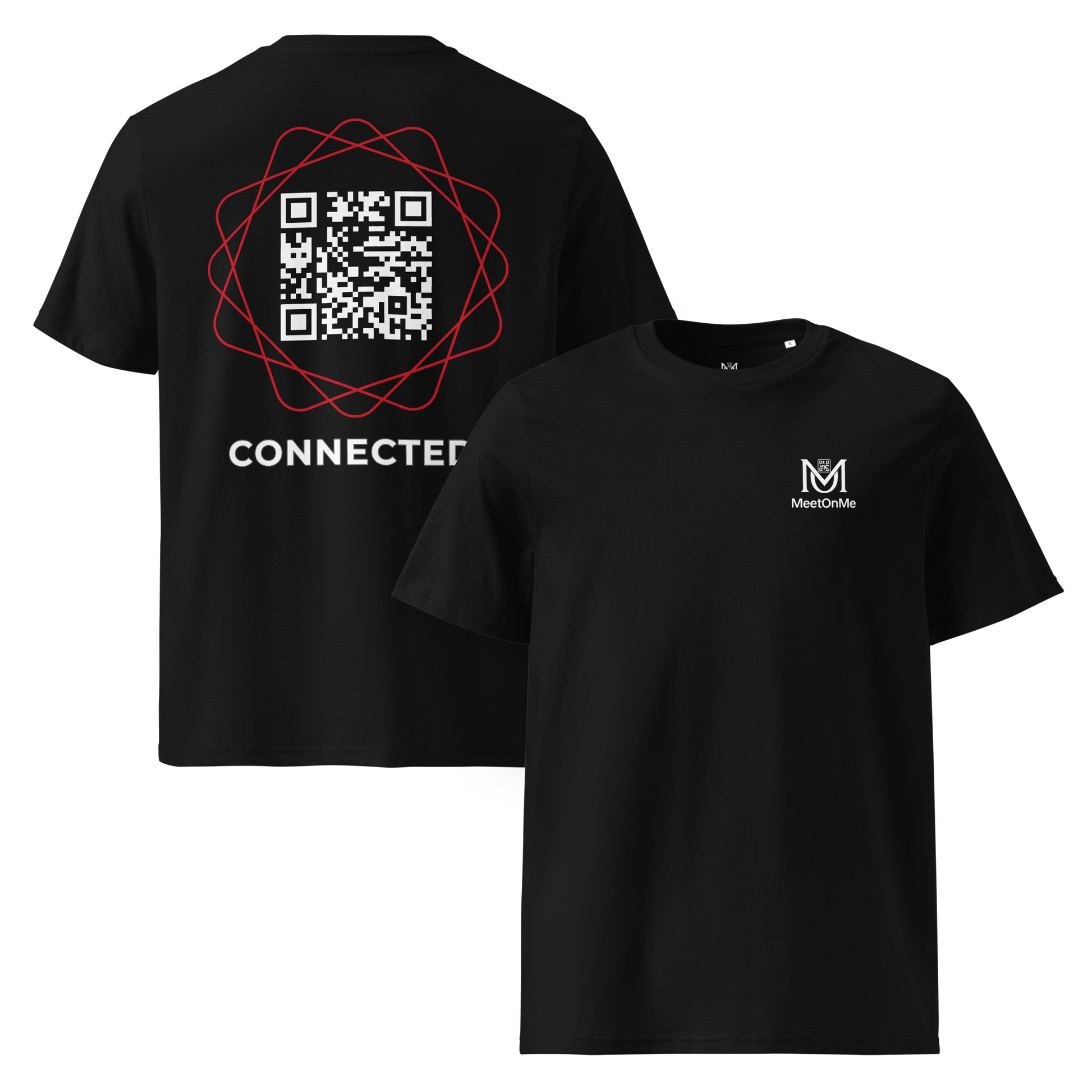 T-shirt QR Code personnalisé Le Connected – face avant arriere