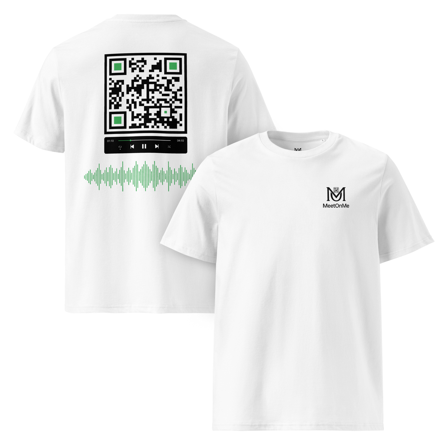 T-shirt QR Code personnalisé Le Lecteur – vue avant et arrière