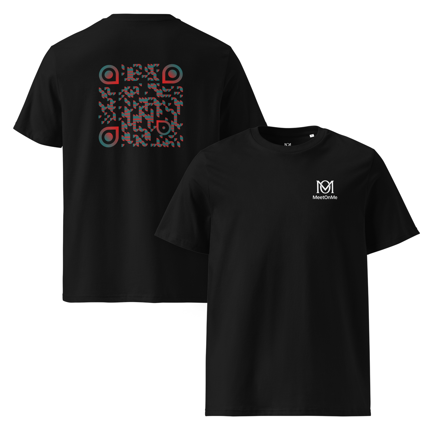 t-shirt noir qr code personnalisable le splitlink