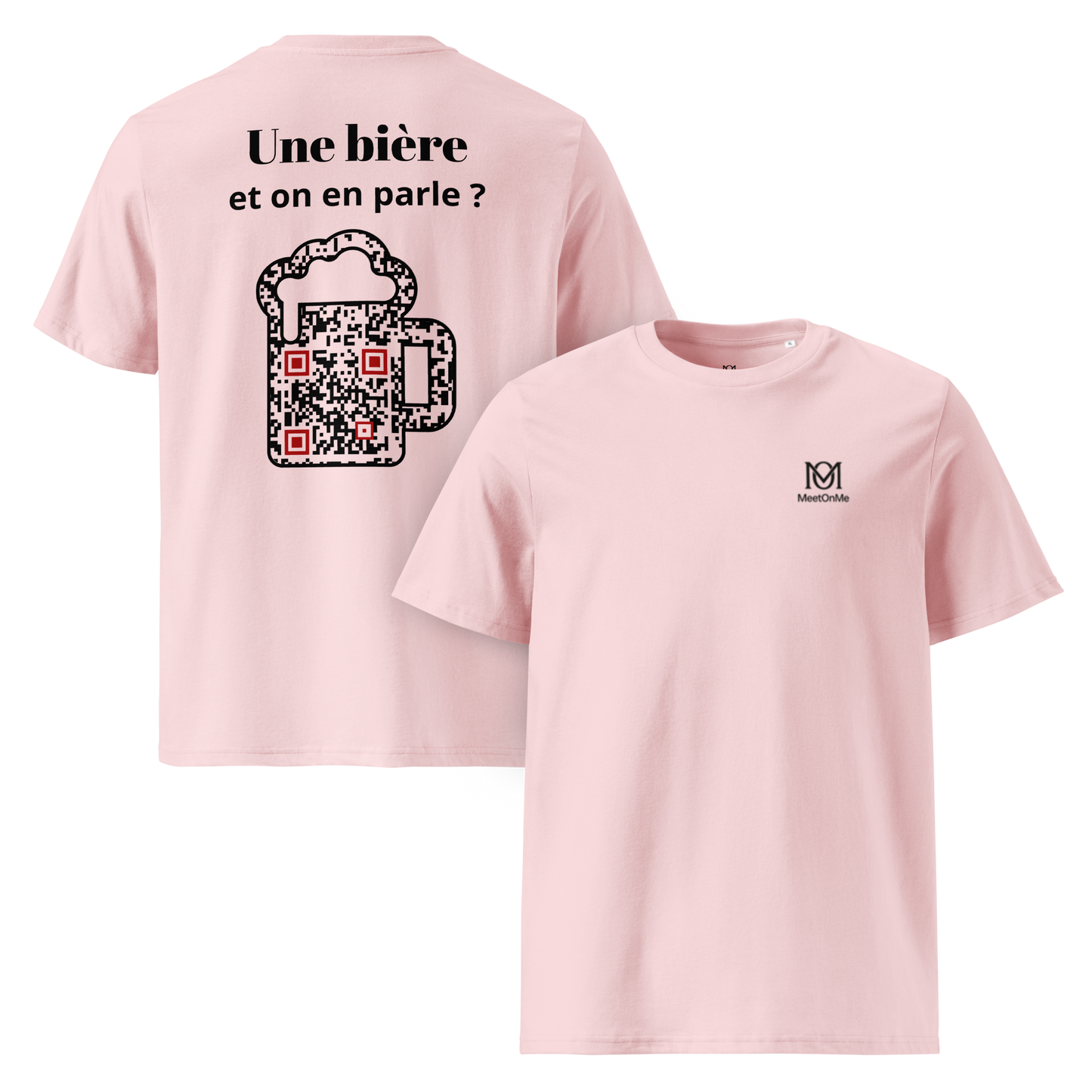 t-shirt qr code personnalisable rose la bière