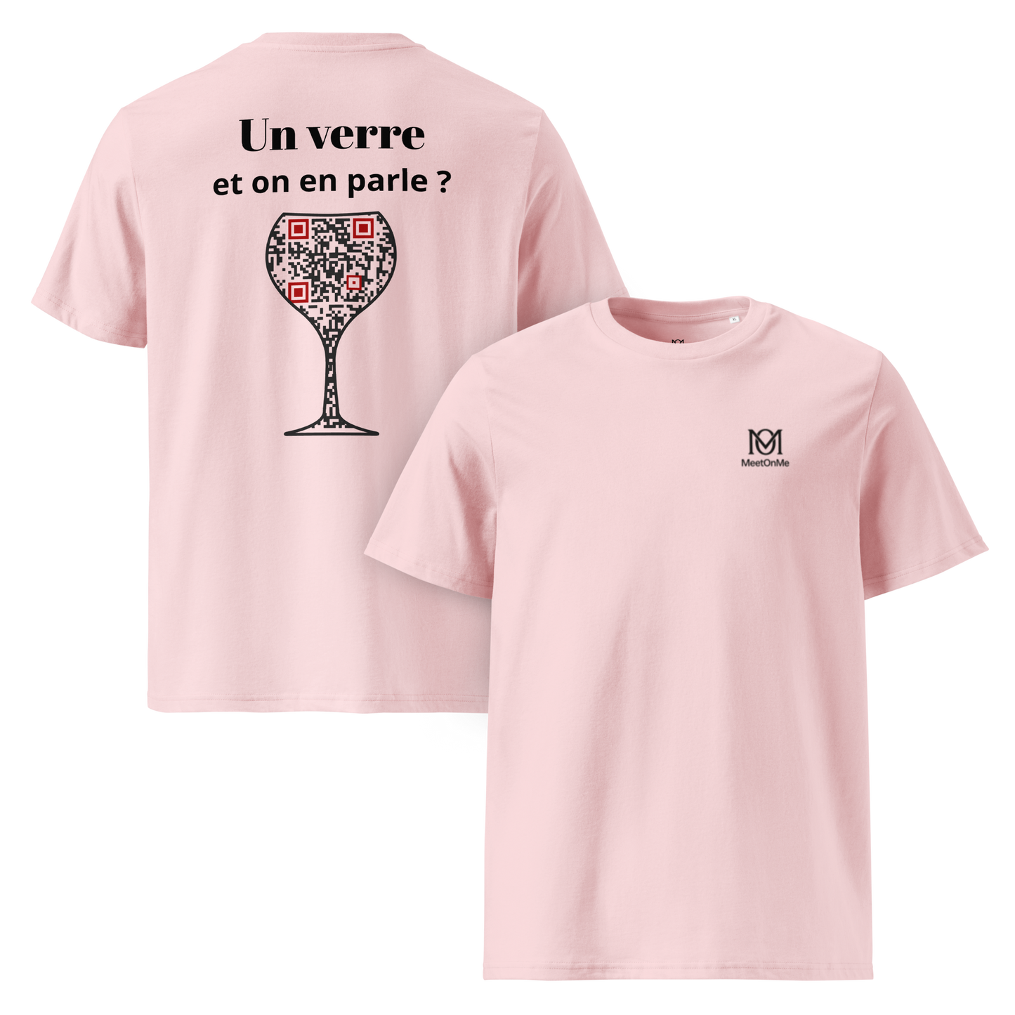t-shirt qr code personnalisable rose le verre