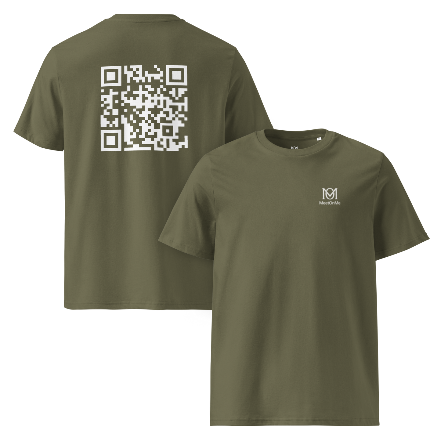 t-shirt qr code personnalisable kaki le classique