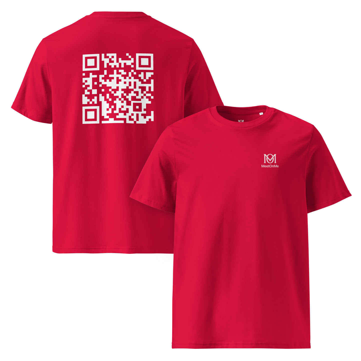 t-shirt qr code personnalisable rouge le classique