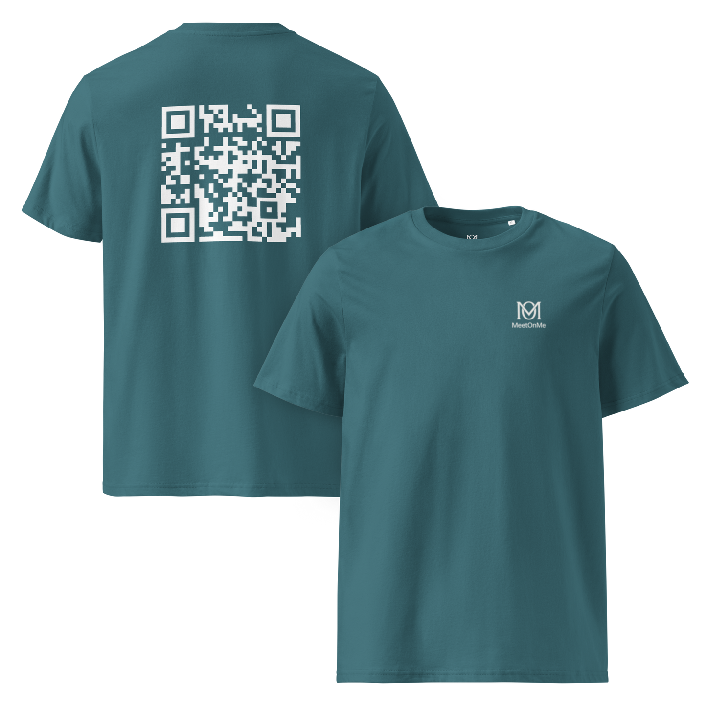 t-shirt qr code personnalisable bleu le classique