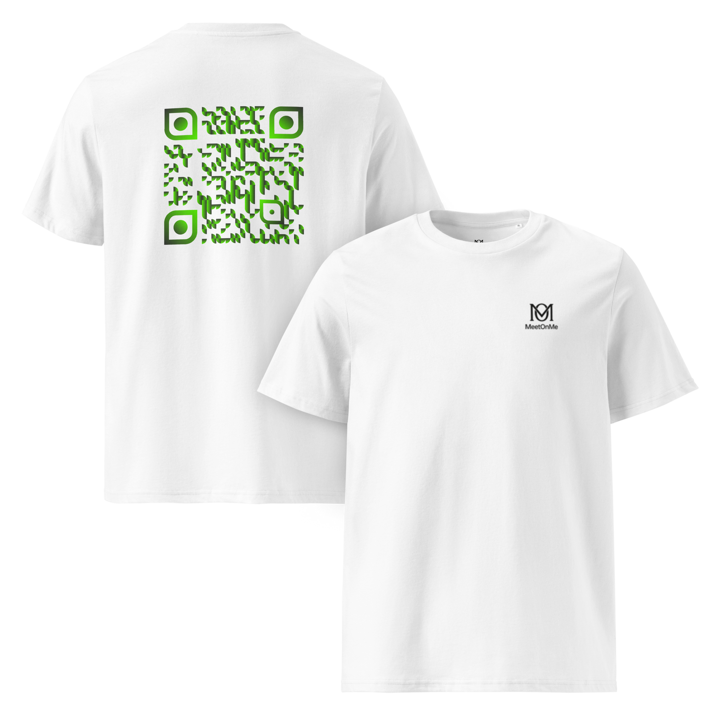t-shirt blanc qr code personnalisable le greenlink