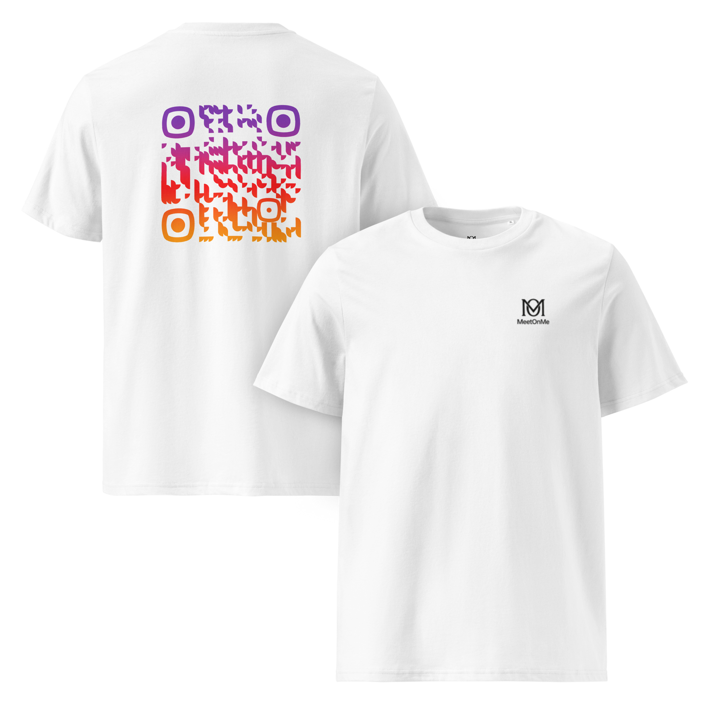 t-shirt blanc qr code personnalisable le vibralink