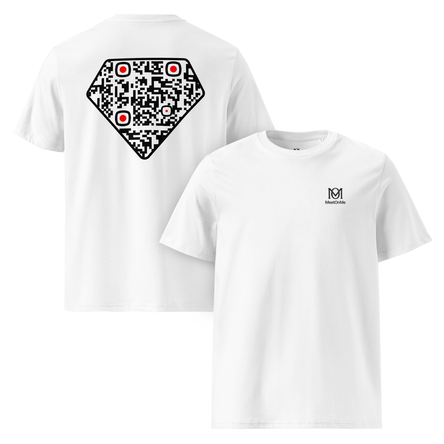 t-shirt blanc qr code personnalisable le diamant