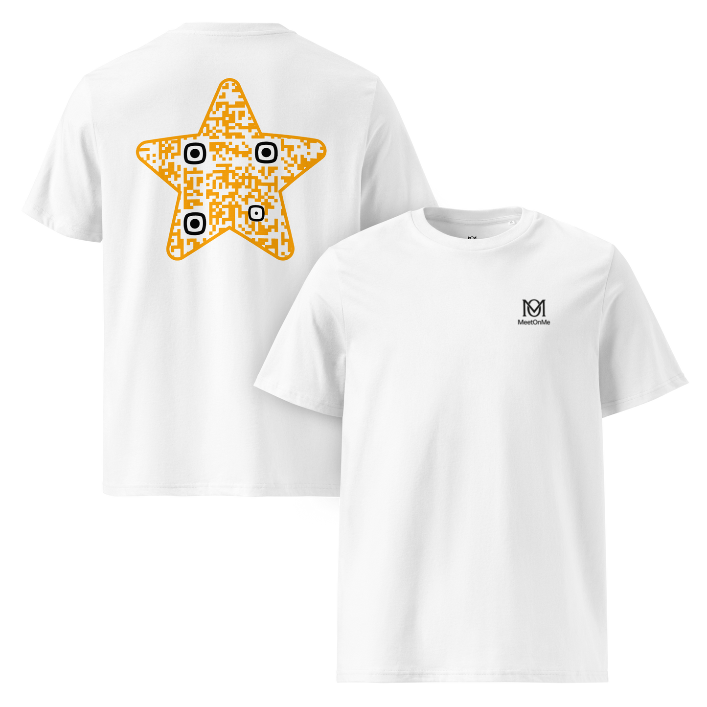 t-shirt blanc qr code personnalisable l’étoile