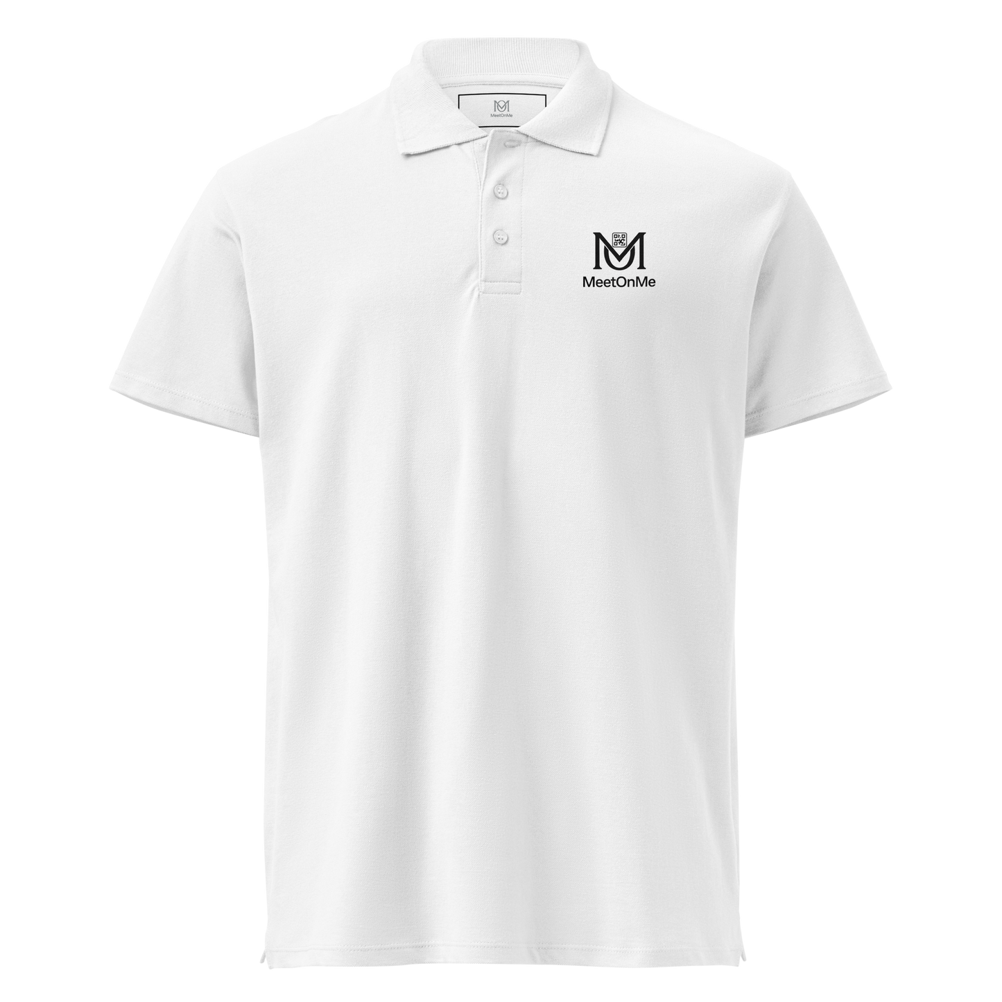 polo blanc qr code personnalisable la croix verte scannez-moi
