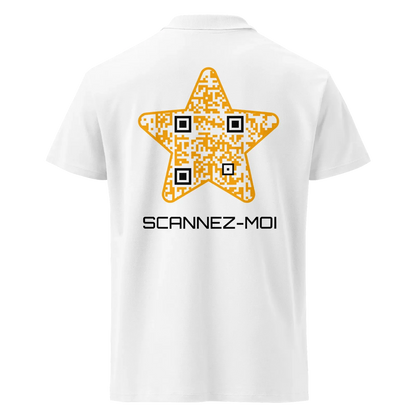 Polo QR Code élégant L’Étoile – dos avec QR code intégré