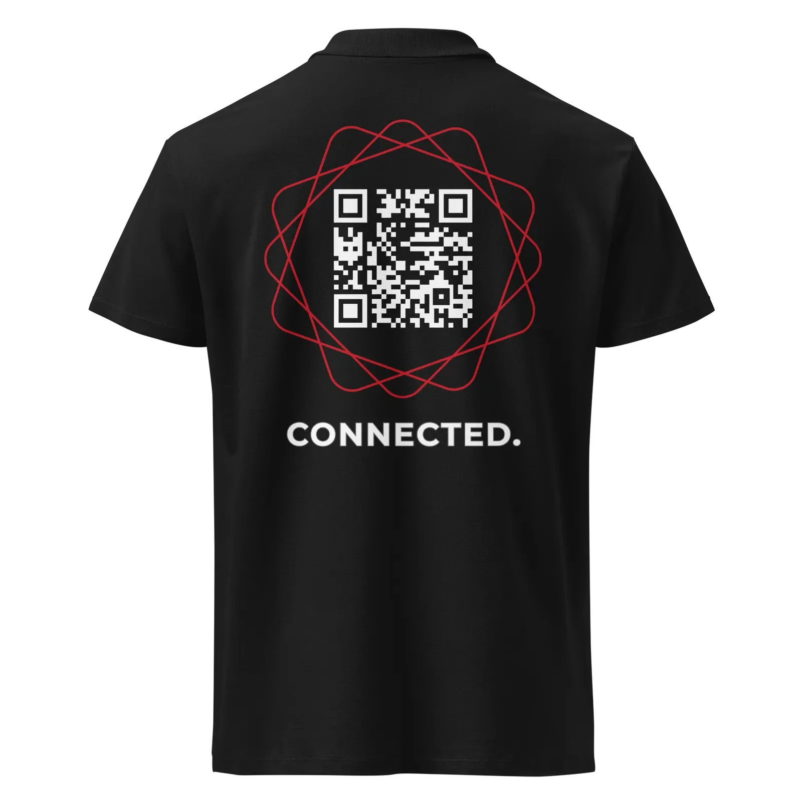 Polo QR Code original Le Connected – dos avec QR code intégré