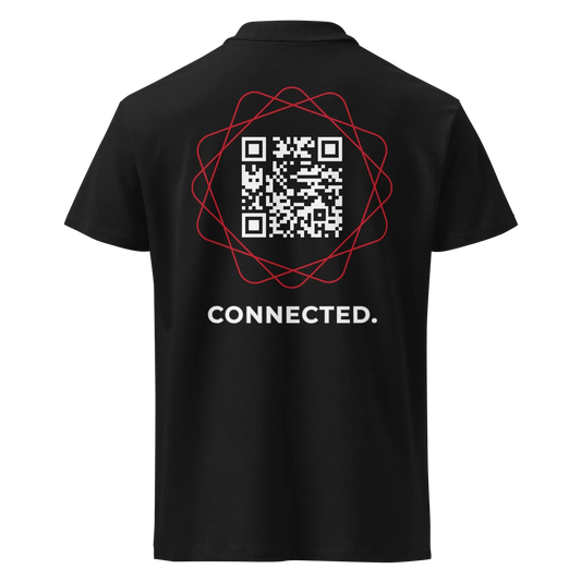 Polo QR Code original Le Connected – dos avec QR code intégré