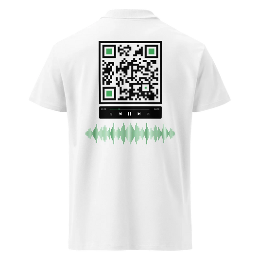Polo QR Code audio Le Lecteur – dos avec QR code intégré