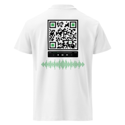 Polo QR Code audio Le Lecteur – dos avec QR code intégré
