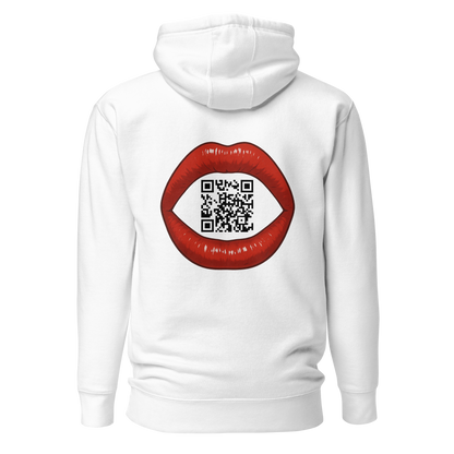 Sweat QR Code original La Bouche blanc – dos sans phrase