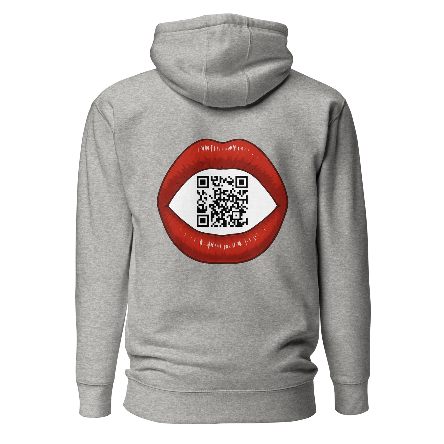 Sweat QR Code original La Bouche gris – dos sans phrase