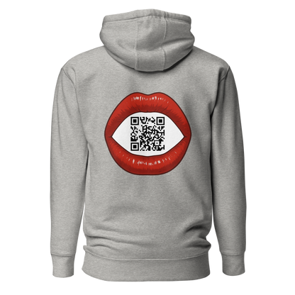Sweat QR Code original La Bouche gris – dos sans phrase