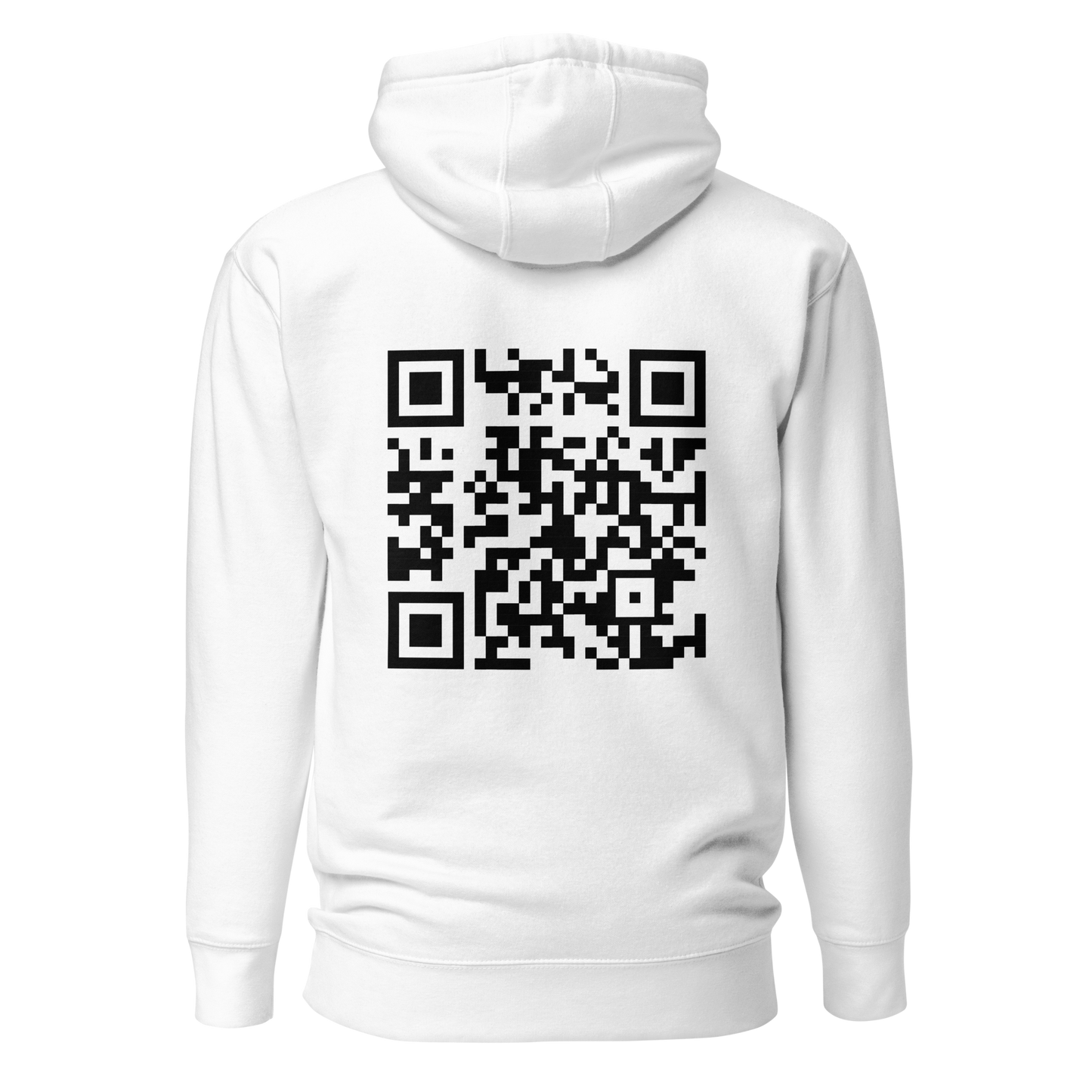 Sweat QR Code original Le Classic blanc – dos avec QR code central