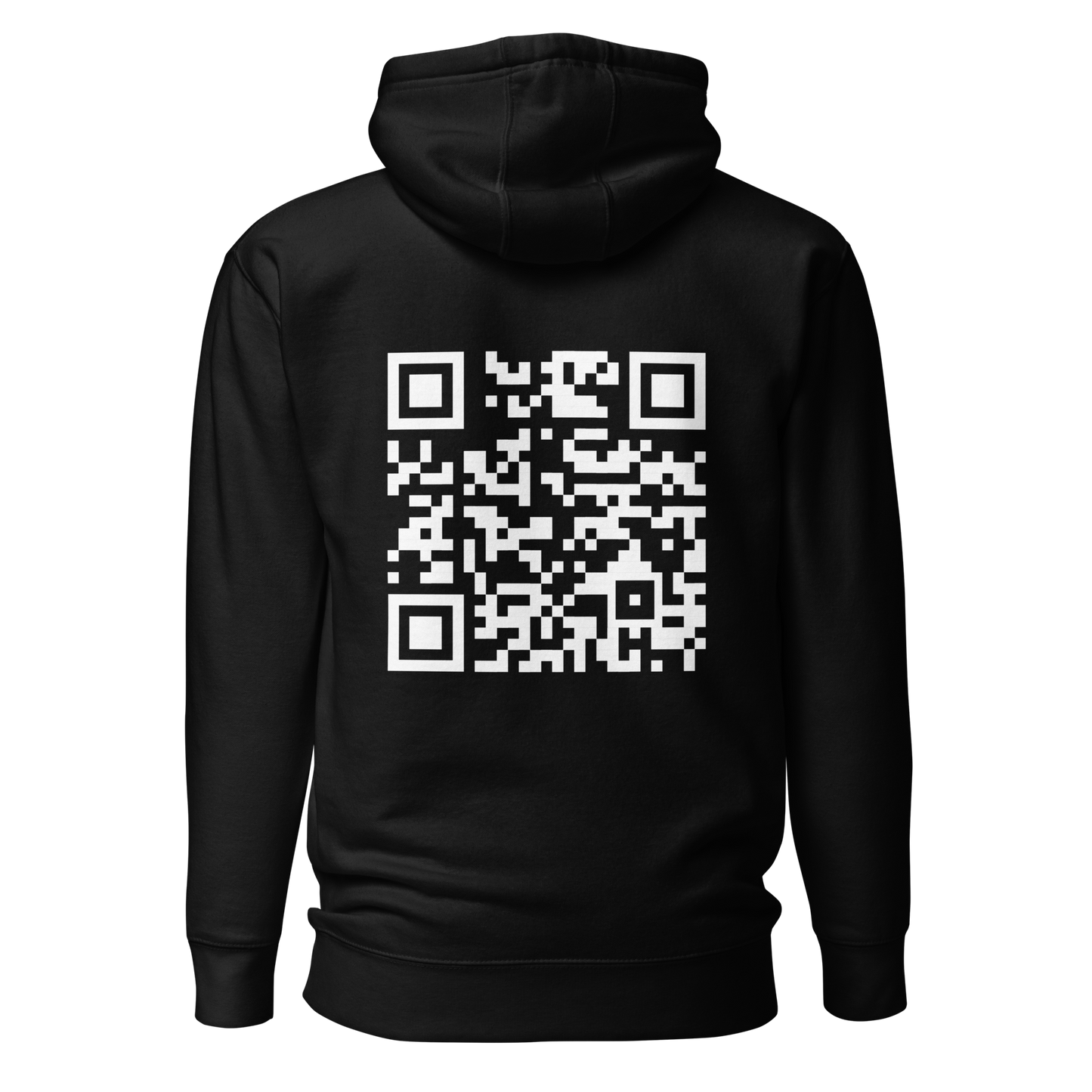Sweat QR Code original Le Classic noir – dos avec QR code central