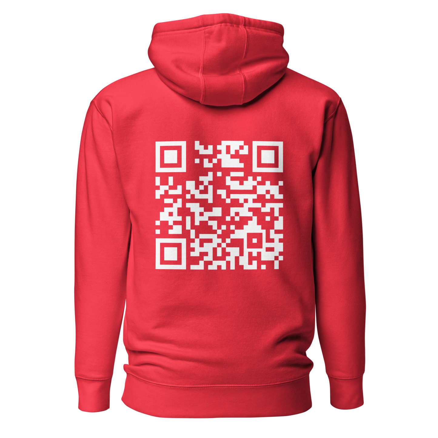 Sweat QR Code original Le Classic rouge – dos avec QR code centré
