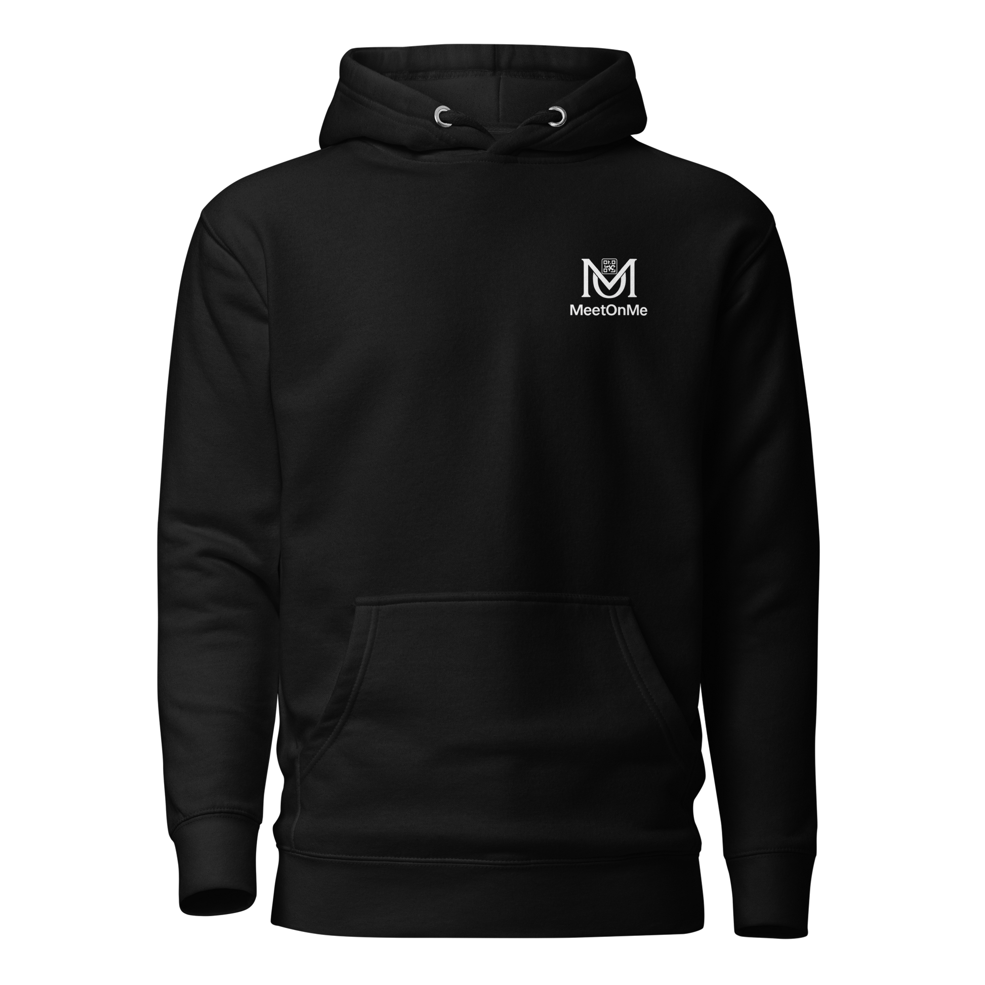 Sweat QR Code personnalisé Le Montagnard noir – face avant design montagne stylisée
