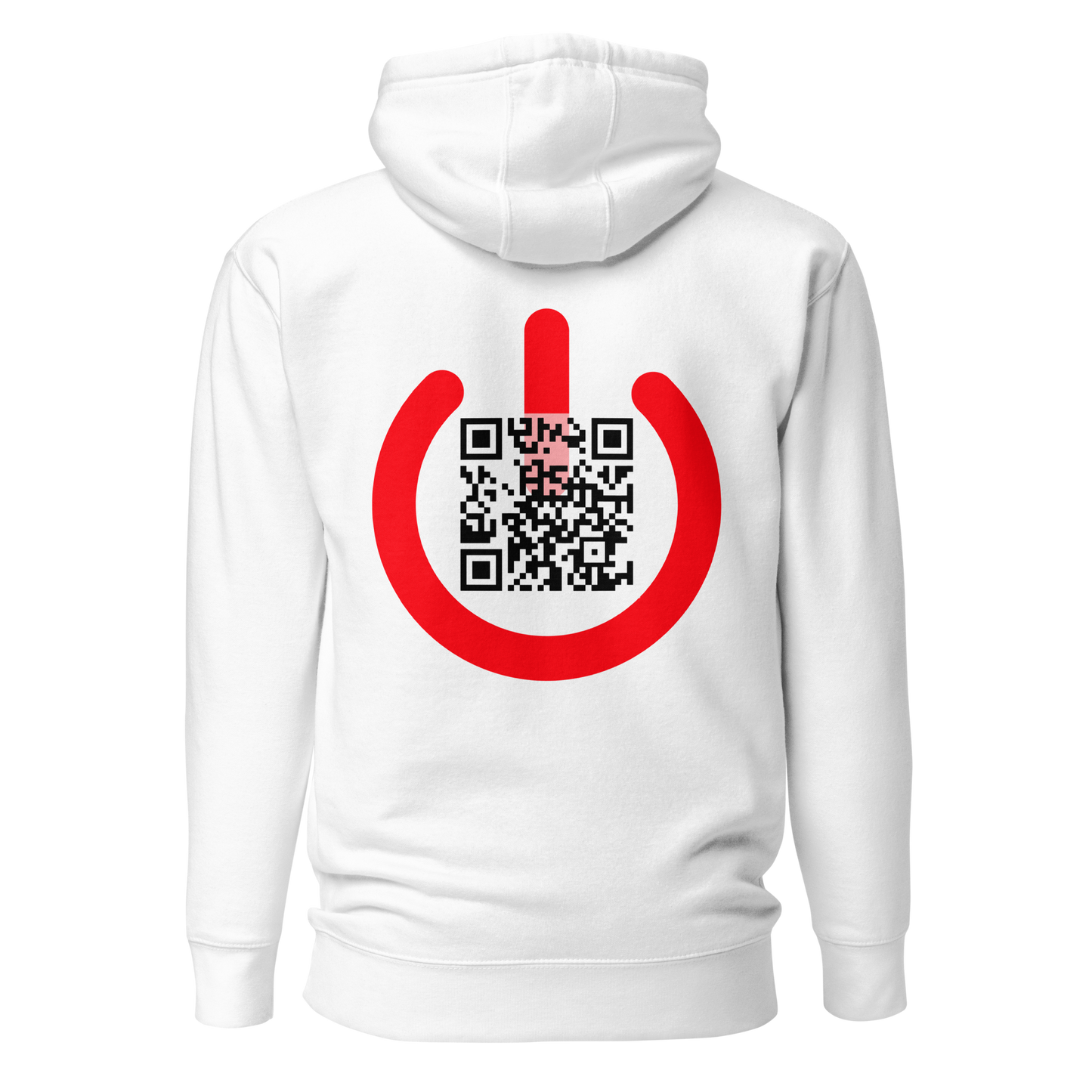 Sweat QR Code original Le Reboot blanc – dos avec QR code intégré et design épuré