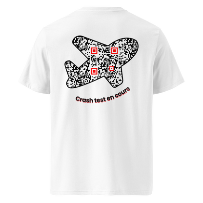T-shirt QR Code personnalisé L’Avion – dos avec texte Crash test en cours