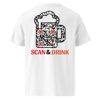 T-shirt QR Code personnalisé La Bière – dos avec texte Scan & Drink