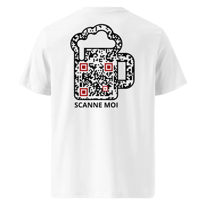 T-shirt QR Code personnalisé La Bière – dos avec texte Scanne moi
