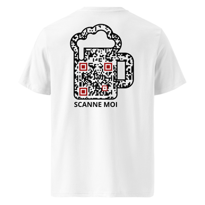 T-shirt QR Code personnalisé La Bière – dos avec texte Scanne moi