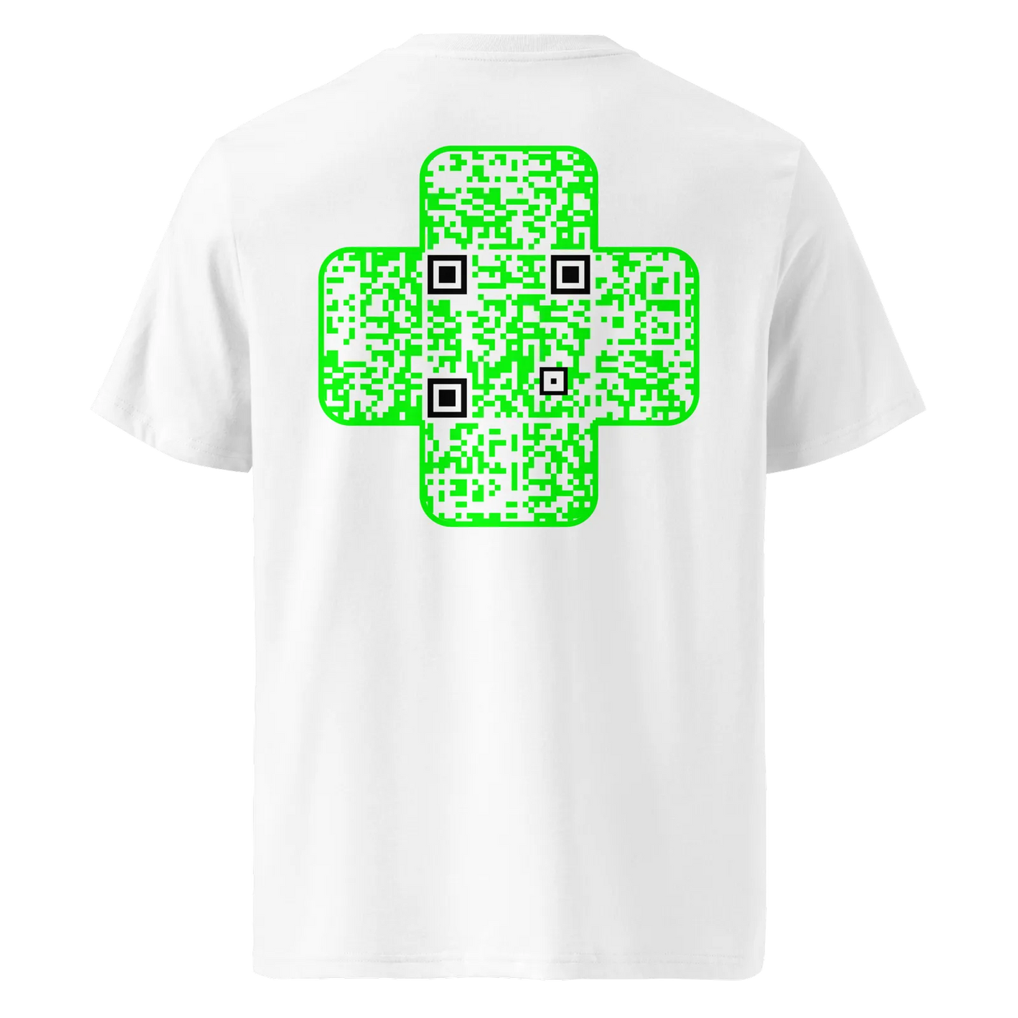 T-shirt QR Code personnalisé La Croix Verte – sans phrase - vue dos
