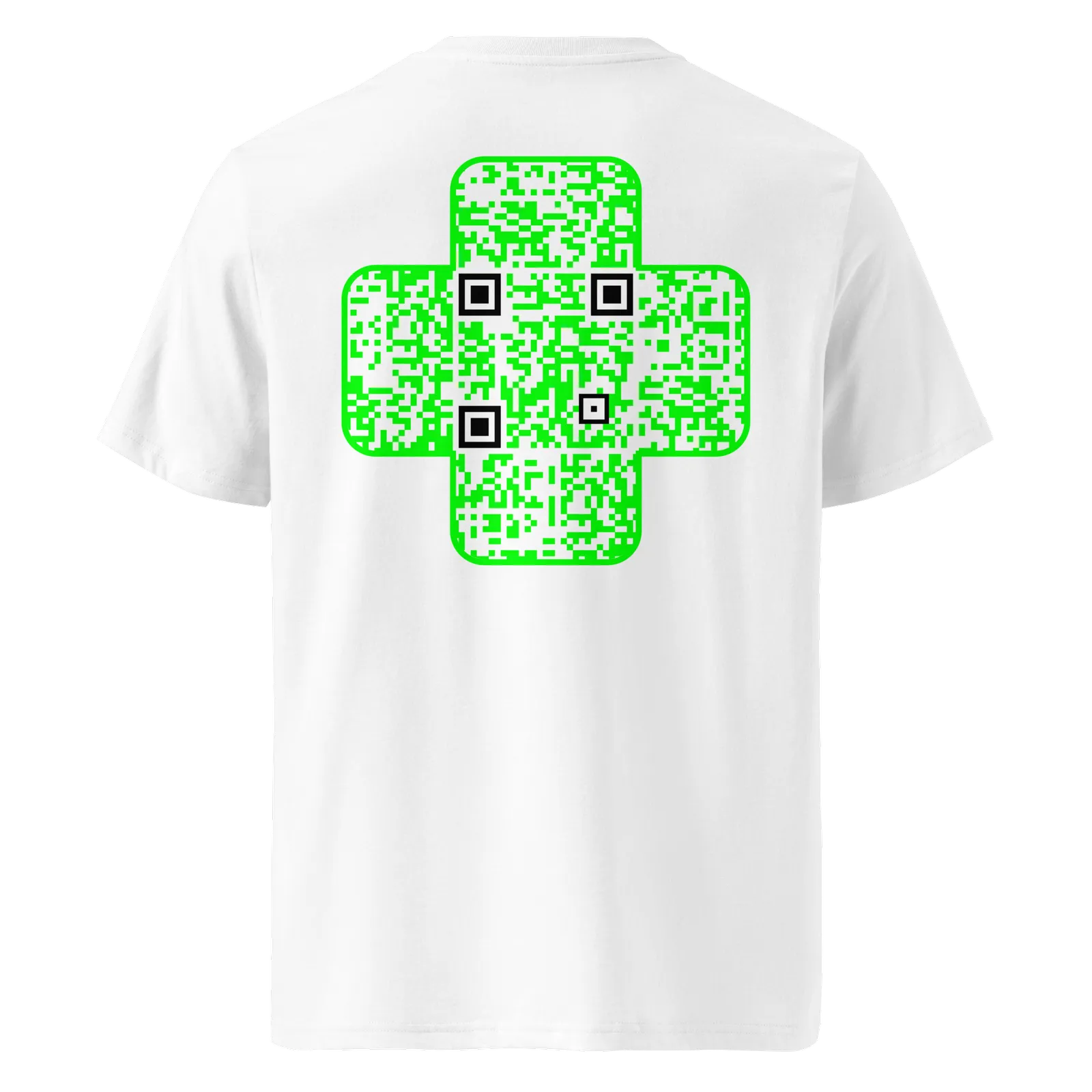 T-shirt QR Code personnalisé La Croix Verte – sans phrase - vue dos