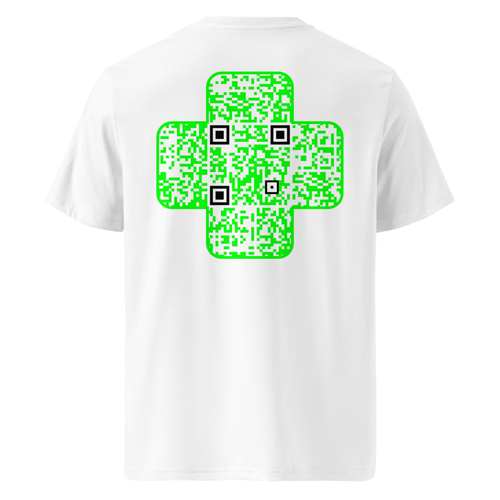 T-shirt QR Code personnalisé La Croix Verte – sans phrase - vue dos