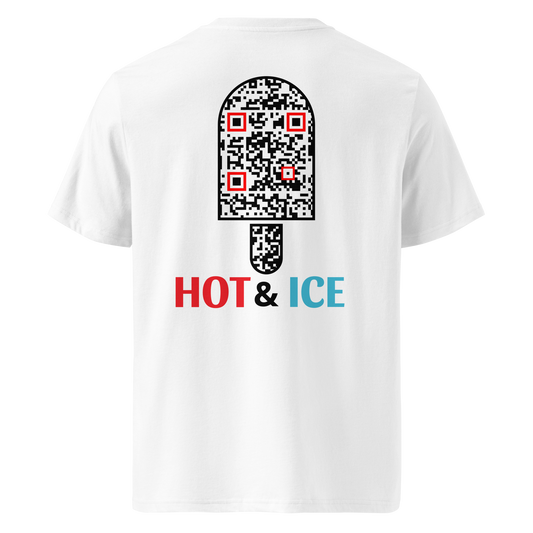 T-shirt QR Code personnalisé Le Bâtonnet – dos avec texte Hot & Ice